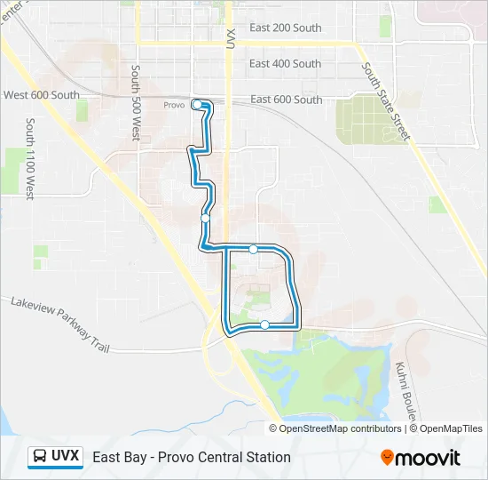 UVX Bus Line Map
