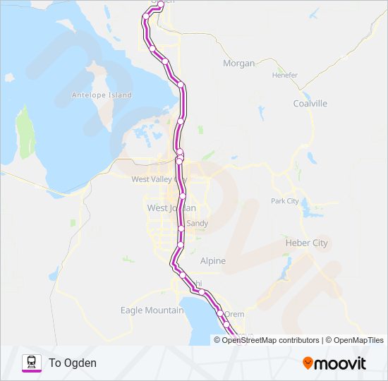 FRONTRUNNER Train Line Map