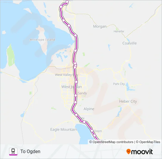 FRONTRUNNER Train Line Map