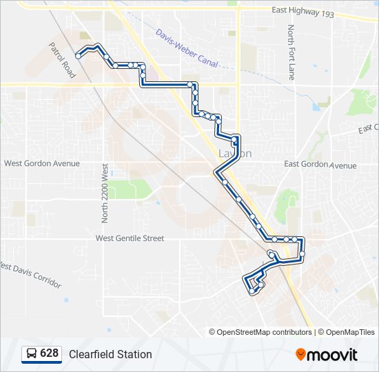 628 Route: Schedules, Stops & Maps - Clearfield Station (Updated)