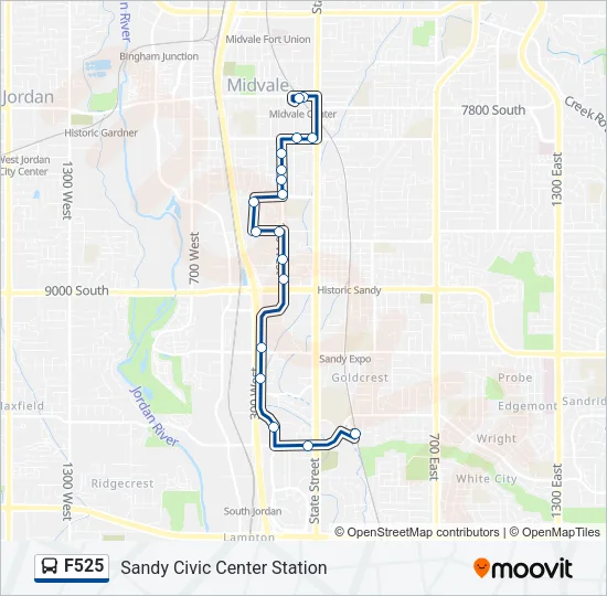 F525 Bus Line Map