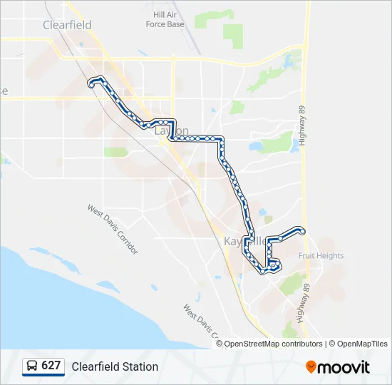 627 Bus Line Map