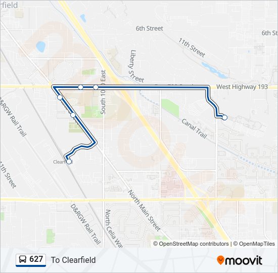 627 bus Line Map