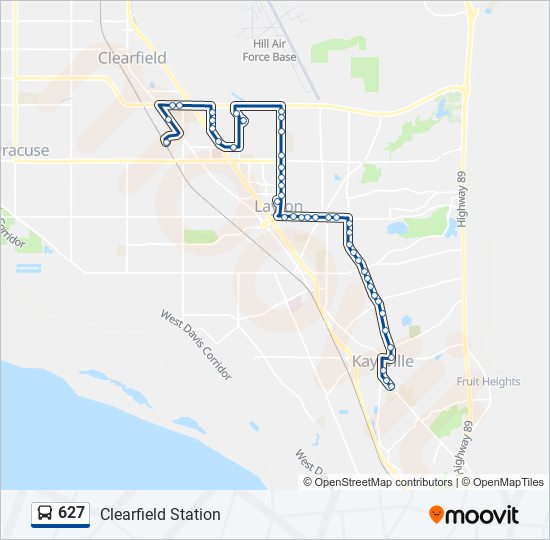 627 Route: Schedules, Stops & Maps - Clearfield Station (Updated)