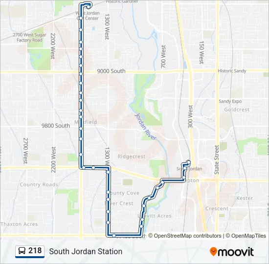 218 Bus Line Map
