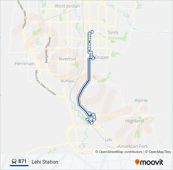 871 Bus Line Map