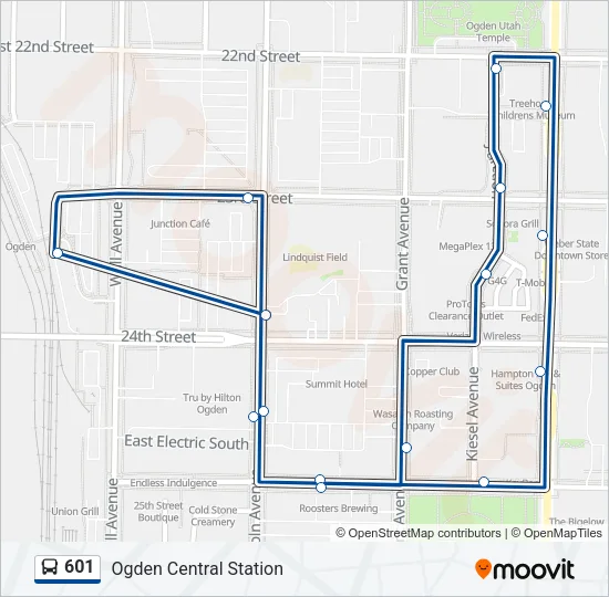 601 Bus Line Map