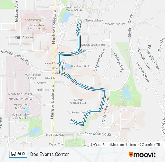 602 Bus Line Map