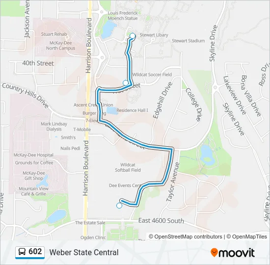 602 Bus Line Map