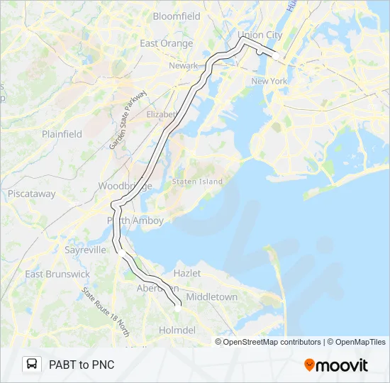 352 Bus Line Map