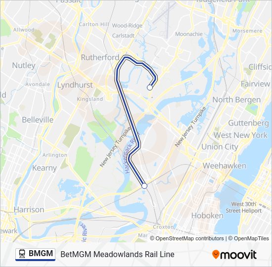 bmgm Route Schedules, Stops & Maps Meadowlands Sports Complex