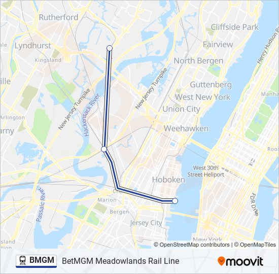 bmgm Route: Schedules, Stops & Maps - Meadowlands Sports Complex ...