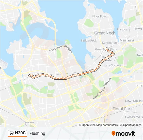 N20G Bus Line Map