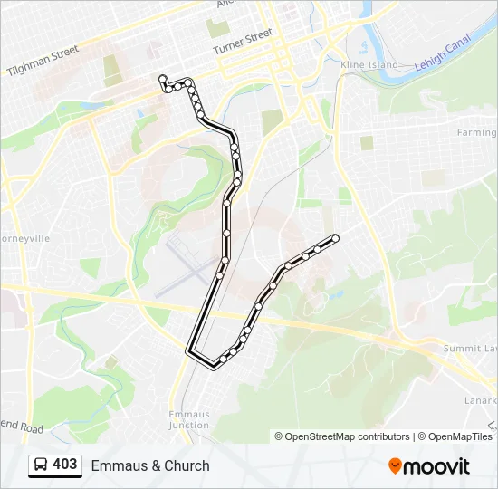 403 Bus Line Map