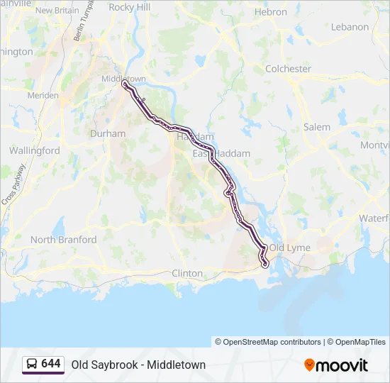 644 Bus Line Map