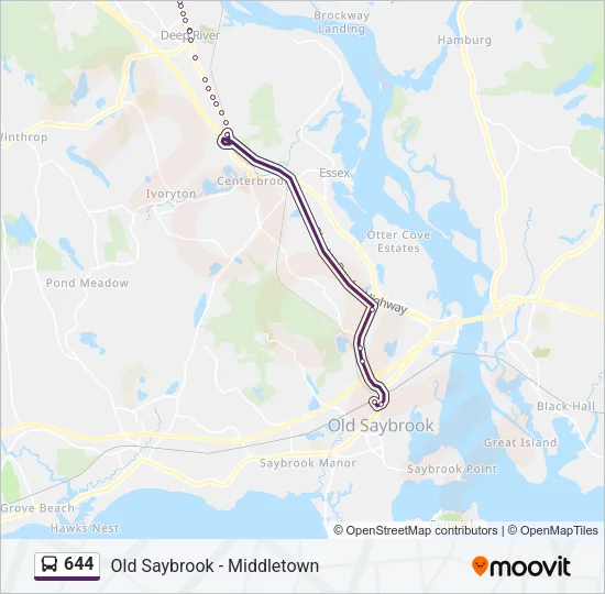 644 Bus Line Map