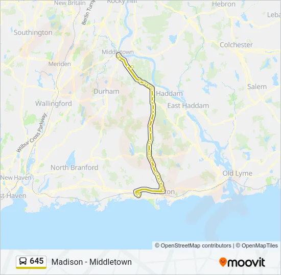 645 Bus Line Map