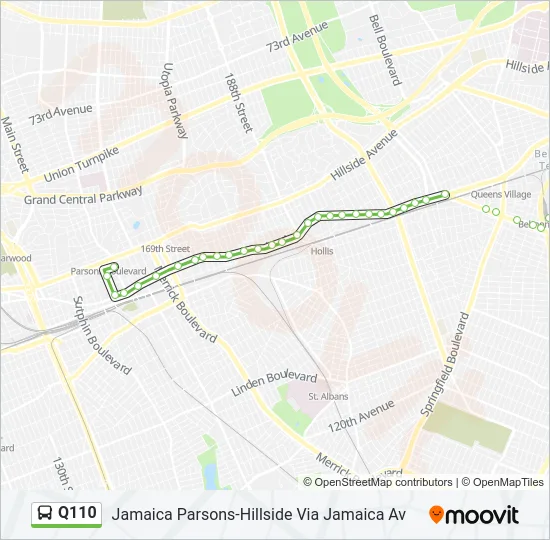 Q110 Bus Line Map