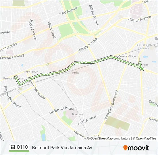 Q110 Bus Line Map