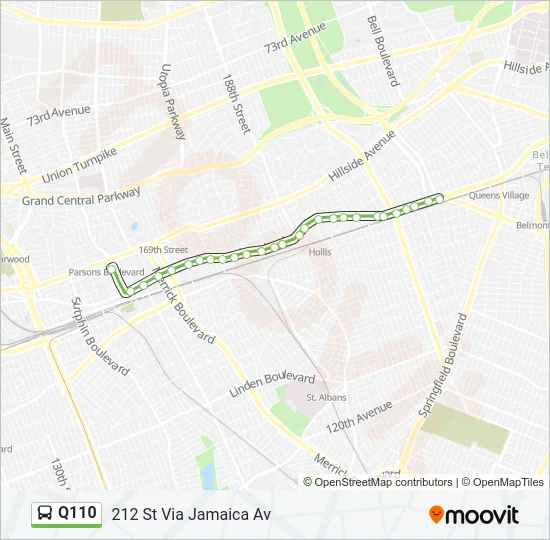 Q110 Bus Line Map