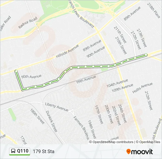 Q110 Bus Line Map