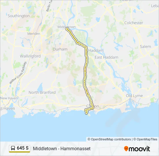 645 S Bus Line Map