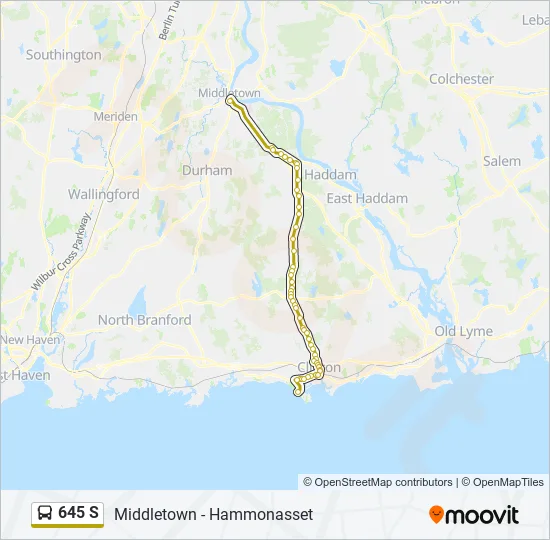 645 S Bus Line Map