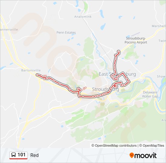 101 Bus Line Map