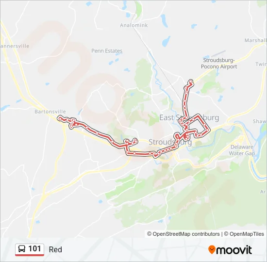 101 Bus Line Map