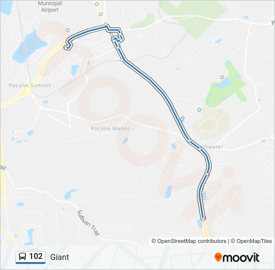 102 Bus Line Map