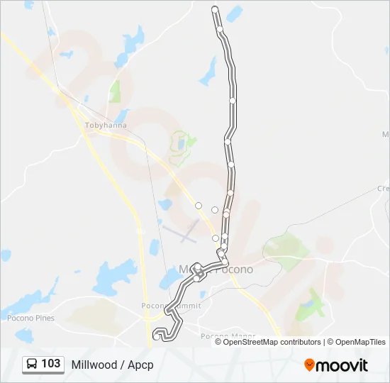 103 Bus Line Map