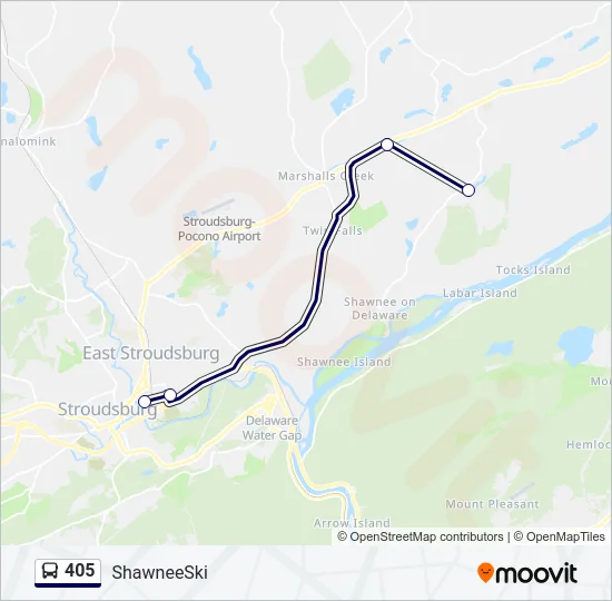 405 Bus Line Map