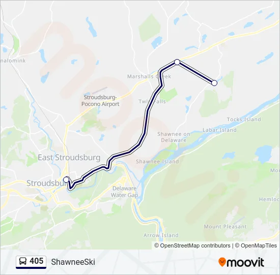405 Bus Line Map