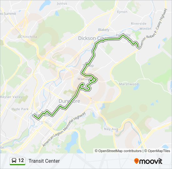 12 Bus Line Map