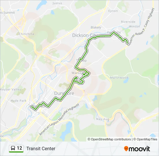 12 Bus Line Map