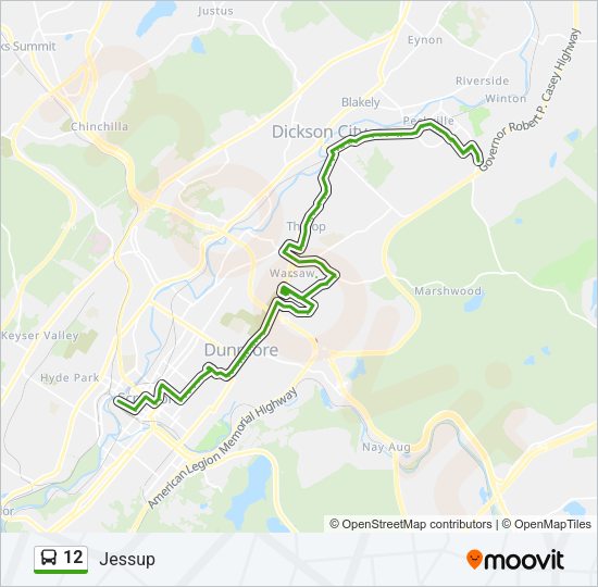 12 Bus Line Map