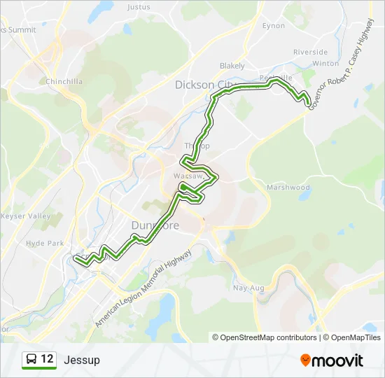 12 Bus Line Map