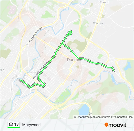 13 Bus Line Map