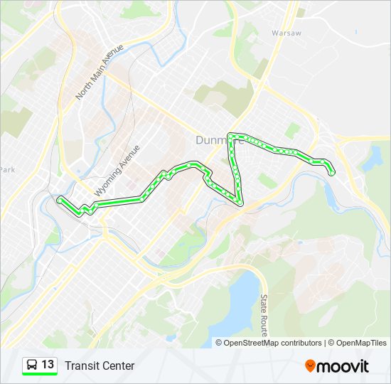 Mapa de 13 de autobús