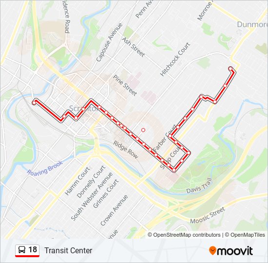 18 bus Line Map