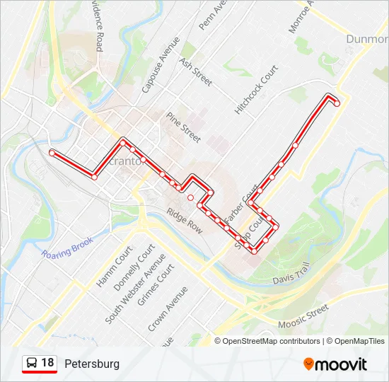 18 Bus Line Map