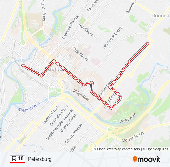 Mapa de 18 de autobús