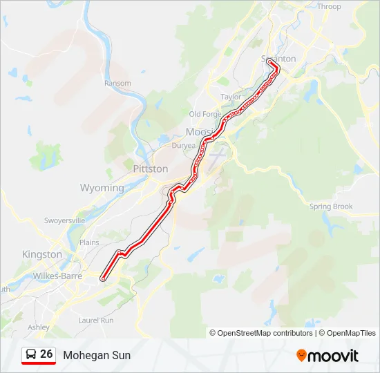 26 Bus Line Map