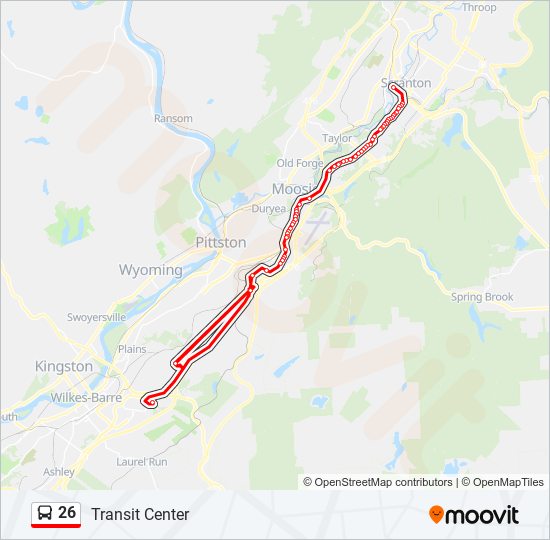 26 bus Line Map