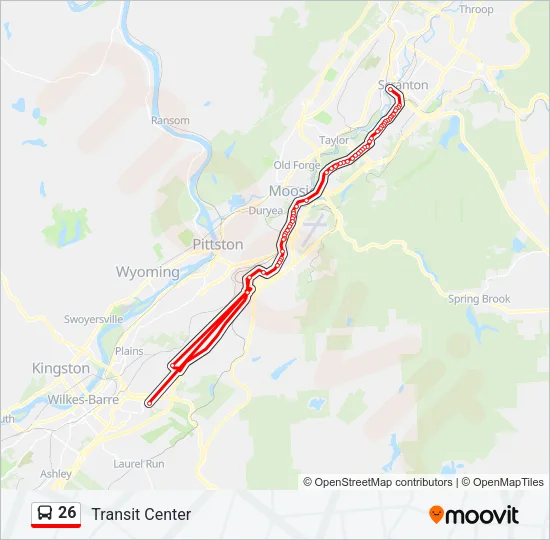 26 Bus Line Map