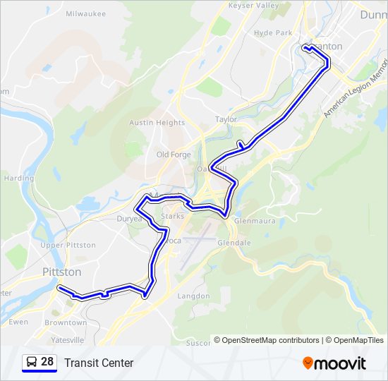 Mapa de 28 de autobús