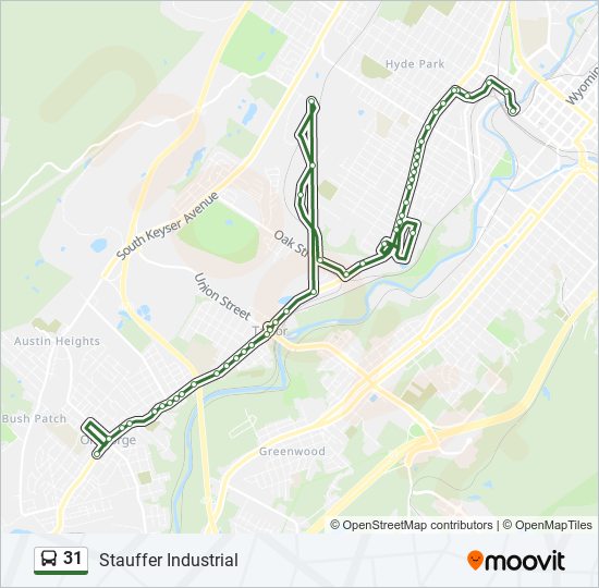 31 bus Line Map