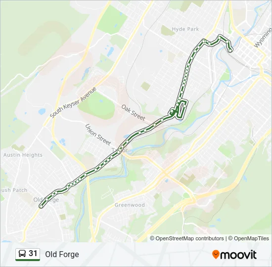 31 Bus Line Map