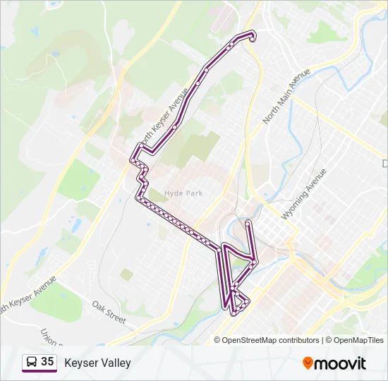 35 Bus Line Map