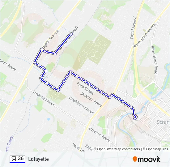 36 Bus Line Map